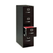 HON 310 Series, 26 1/2" Deep, 4-Drawer, Letter Size Vertical File Cabinet, Black