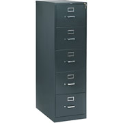 HON 310 Series 26-1/2" Deep, 5-Drawer Legal Size File Cabinet, Charcoal