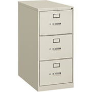 HON 310 Series 3-Drawer, Legal Size Vertical File Cabinet, Light Gray