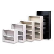 HON 4-Shelf Metal Bookcase, Gray