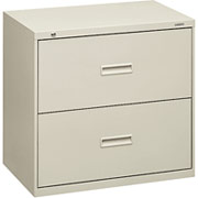 HON 400 Series 30" Wide 2-Drawer Lateral File/Storage Cabinet, Gray