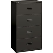 HON 400 Series 30" Wide 4-Drawer Lateral File/Storage Cabinet, Charcoal