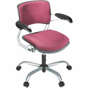 HON 4300 Series Perpetual Mid Back Swivel-Chair, Titanium Base, Burgundy Fabric