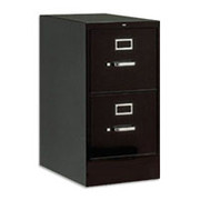 HON 500 Series 25" Deep, 2-Drawer, Letter Size, Vertical File Cabinet, Black