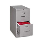 HON 510 Series 25" Deep 2-Drawer Letter-Size File Cabinet, Light Gray
