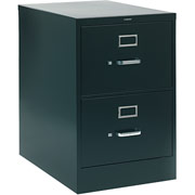 HON 530 Series 25" Deep, 2-Drawer Legal-Size Vertical File Cabinet, Black