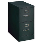 HON 530 Series 25" Deep, 2-Drawer Letter-Size Vertical File Cabinet, Black