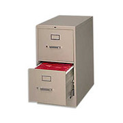 HON 530 Series 25" Deep, 2-Drawer Letter-Size Vertical File Cabinet, Putty