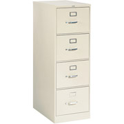 HON 530 Series 25" Deep, 4-Drawer Legal-Size Vertical File Cabinet, Putty