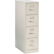 HON 530 Series 25" Deep, 4-Drawer Letter-Size Vertical File Cabinet, Putty