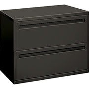 HON 700 Series 36" Wide 2-Drawer Lateral File/Storage Cabinet, Charcoal