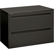 HON 700 Series 42" Wide 2-Drawer Lateral File/Storage Cabinet, Charcoal
