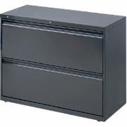 HON 800 Series 36" Wide 2-Drawer Lateral File/Storage Cabinet, Charcoal