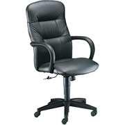 HON Allure Executive High-Back Swivel/Tilt Chair, Black Leather