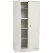 HON Easy-to-Assemble 72" High, 5 Shelf Storage Cabinet, Putty