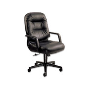 HON Leather 2090 Series High Back Swivel/Tilt Chair, Black