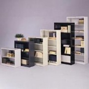 HON Metal 6-Shelf Bookcase, Putty
