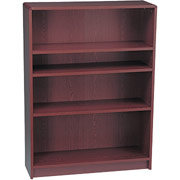 HON Radius Edge Laminate 48"H, 4-Shelf Bookcase, Mahogany