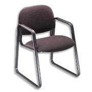 HON Solutions Seating Sled Base Guest Chair, Olefin Upholstery, Burgundy