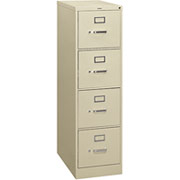 HON Vertical File, 22" 4-Drawer,  Letter Size,  Putty