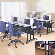 HON iLevel Optional Lower Shelf for Computer Training Table, 72" Wide, Black