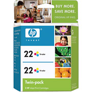 HP 22 (CC580FN) Tricolor Ink Cartridges, 2/Pack
