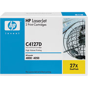 HP 27X (C4127D) Toner Cartridges, 2/Pack