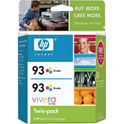 HP 93 (CC581FN) Tricolor Ink Cartridges, 2/Pack
