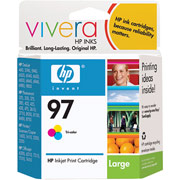 HP 97 (C9363WN) Tricolor Ink Cartridge, Large