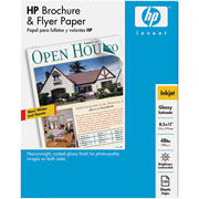 HP Inkjet Brochure & Flyer Paper, Glossy, 50/Pack