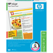 HP Inkjet Paper, 8 1/2" x 11", 400/Ream