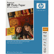 HP Premium Photo Paper, 8 1/2" x 11", Glossy, 15/Pack