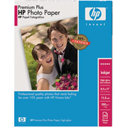 HP Premium Plus Photo Paper , 8 1/2" x 11", High Gloss, 50/Pack
