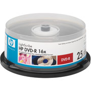 Hewlett-Packard 25/Pack 4.7GB Lightscribe DVD-R, Spindle