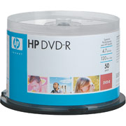 Hewlett-Packard 4.7GB DVD-R, 50/pk Spindle
