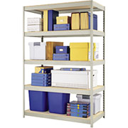 Hirsh Commercial Shelving, 5 Shelves, 2200 lb. Capacity, Gray, 72"H x 48"W x 24"D