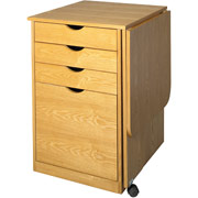 Hirsh Craft Storage Stand with 4 drawers, Medium Oak