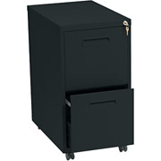 Hon 1600 Mobile File Cabinet, 2 Drawer, Black, 28"H x 15"W x 23"D