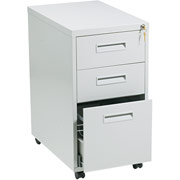 Hon 1600 Mobile File Cabinet, 3 Drawer, Light Gray, 28"H x 15"W x 23"D