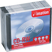 Imation 10/Pack 700MB CD-RW, Jewel Cases