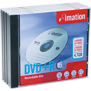 Imation 5/Pack 4.7GB DVD+R, Jewel Cases