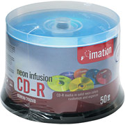 Imation 50/Pack 700MB Neon CD-R, Spindle