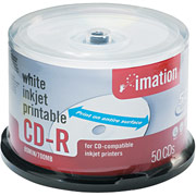 Imation 50/Pack 700MB White Inkjet Printable CD-R