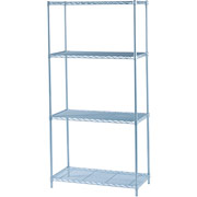 Industrial Wire Shelving, Gray 72"H x 36"W x 18"D