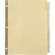 Insertable Big Tab Dividers with Buff Paper, Clear, 8-Tab