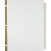 Insertable Big Tab Dividers with White Paper, Clear, 5-Tab