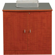 Intelligent Designs Living Dimensions Collection Storage Cabinet, Satin Cherry Finish
