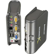 Iogear MiniView Extreme Multimedia KVMP Switch w/Cables 2 port