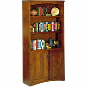 Kathy Ireland Office by Martin California Bungalow 5-Shelf Bookcase with Doors