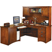 Kathy Ireland Office by Martin California Bungalow Left L-Desk Return and Hutch